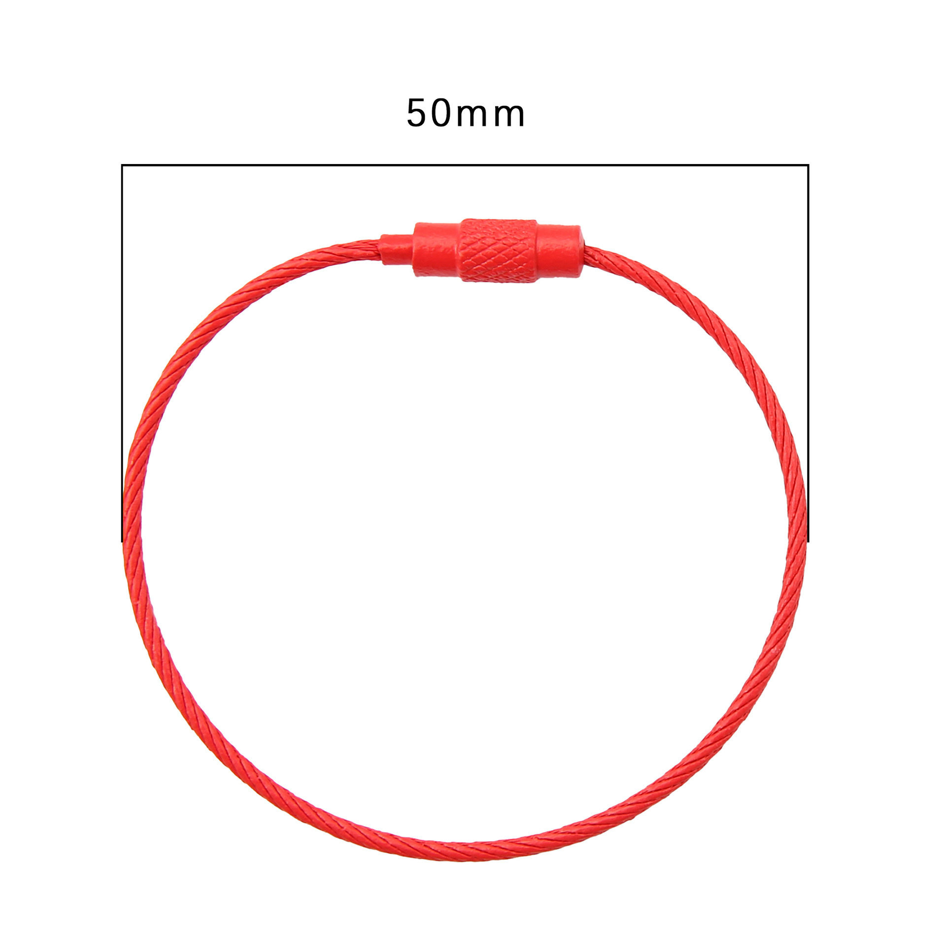 彩色钢丝喷漆手圈钥匙圈连接圈DIY手工钥匙扣小饰品配件热卖