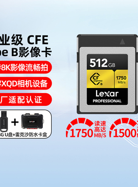 雷克沙CFexpress Type B相机内存卡XQD佳能R5尼康Z6Z8存储卡cfb卡