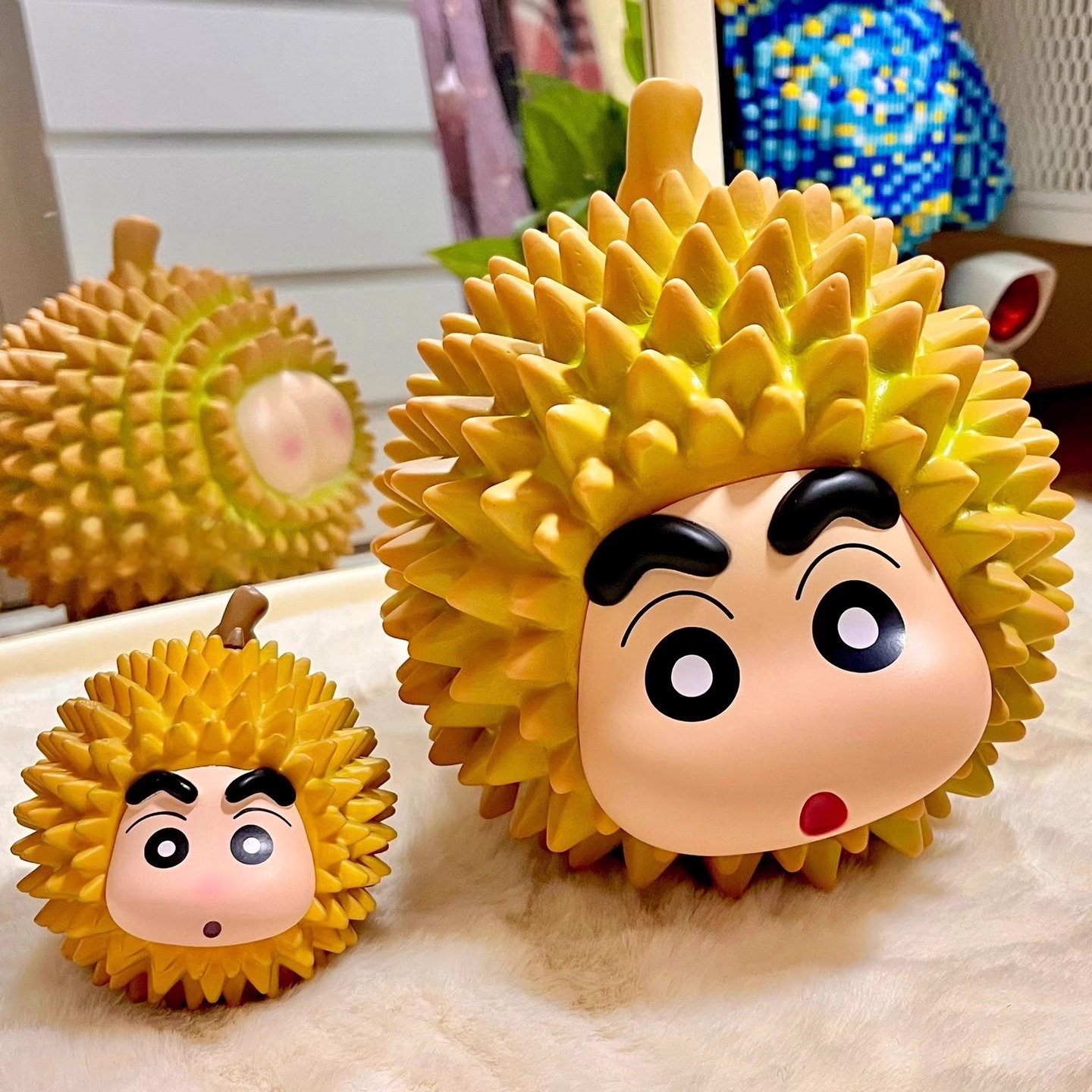 榴莲忘返之蜡笔小新水果玩具手办
