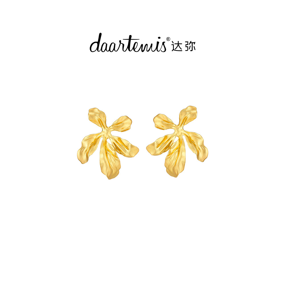 daartemis达弥鸢尾花朵耳钉原创