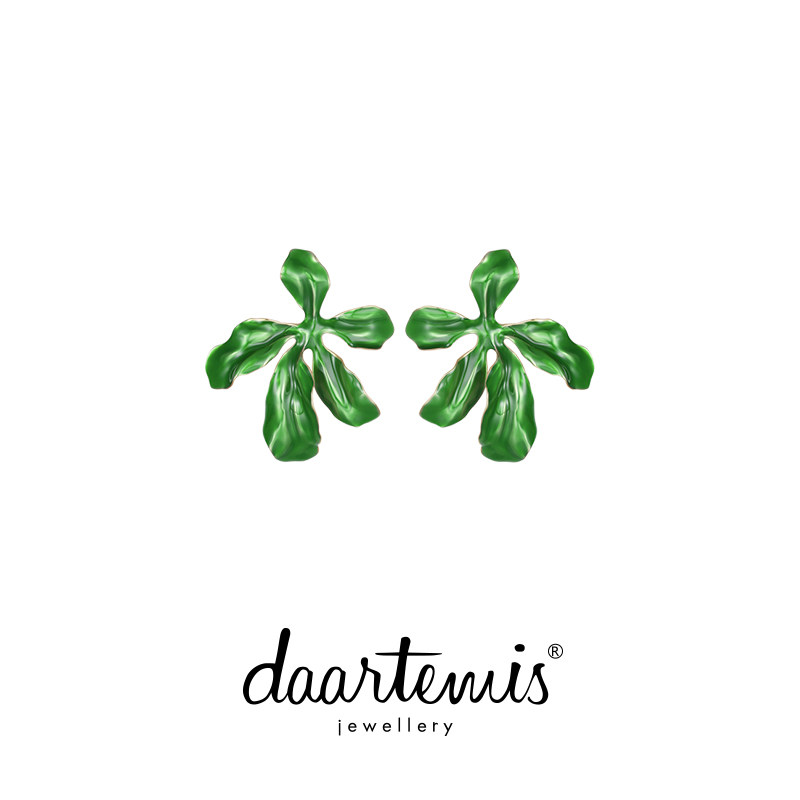 daartemis达弥鸢尾花朵耳钉原创