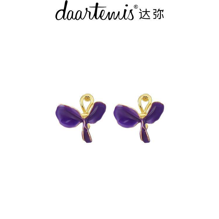 daartemis达弥紫藤花朵耳坠原创