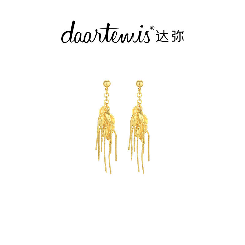 达弥史策同款手工麦穗流苏耳环