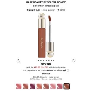 【现货包邮】美国丝芙兰RareBeauty新款唇釉唇油honesty/serenity