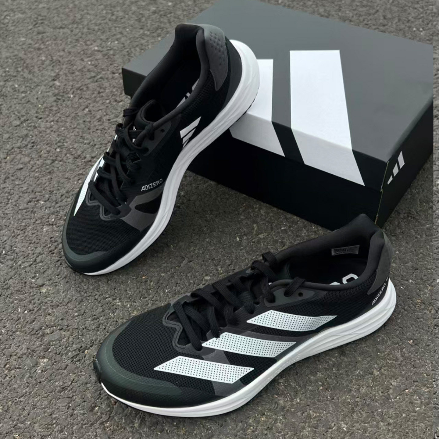 adidas Adizero RC 4 超轻缓震薄底竞训 网布耐磨 休闲跑步鞋男款