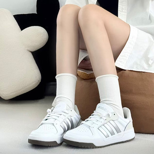 adidas ENTRAP 舒适百搭美式少年感复古篮球风低帮板鞋男女同款