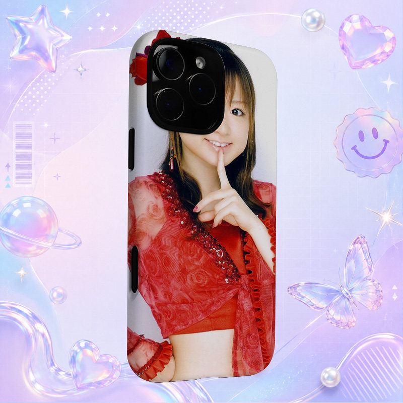 绀野朝美红色蕾丝演出服甜美写真适用于苹果三星华为小米手机壳防摔保护套镜头全包