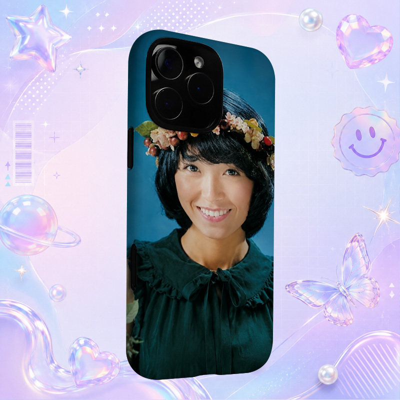 复古日本偶像藤村美树Miki Fujimura黑色上衣花冠写真适用于苹果三星华为小米手机壳防摔保护套镜头全包