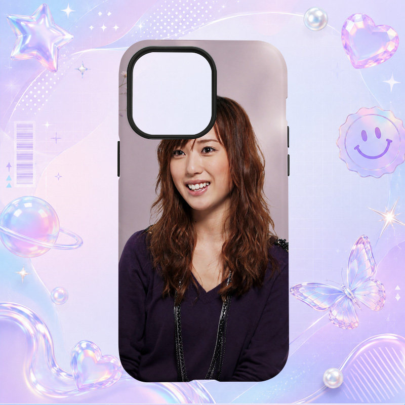 日系长发女性黑色西装清新人像适用于苹果三星华为小米手机壳防摔保护套镜头全包