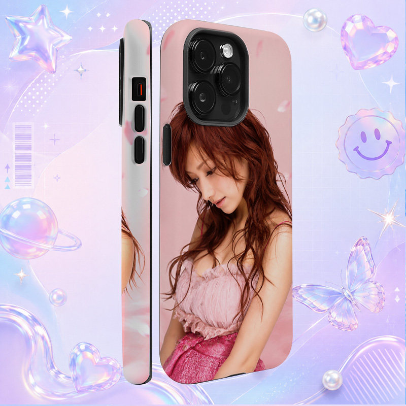 后藤真希粉色吊带裙低头温柔写真适用于苹果三星华为小米手机壳防摔保护套镜头全包