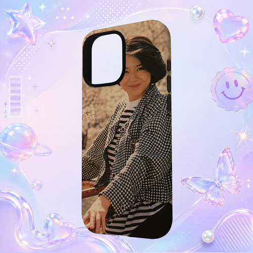 日本偶像小泉今日子Kyoko Koizumi黑白格纹户外写真适用于苹果三星华为小米手机壳防摔保护套镜头全包