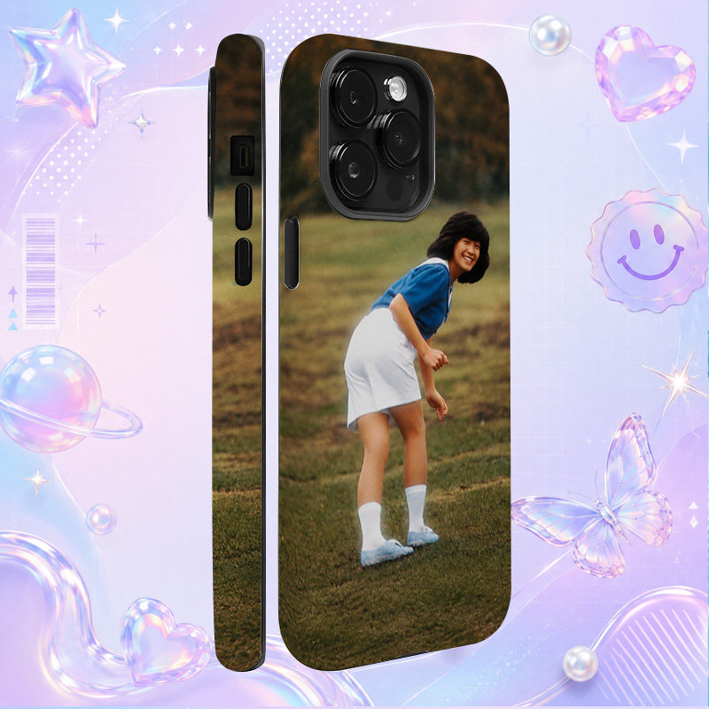 昭和日本偶像歌手柏原芳恵Yoshie Kashiwabara蓝白运动写真适用于苹果三星华为小米手机壳防摔保护套镜头全包
