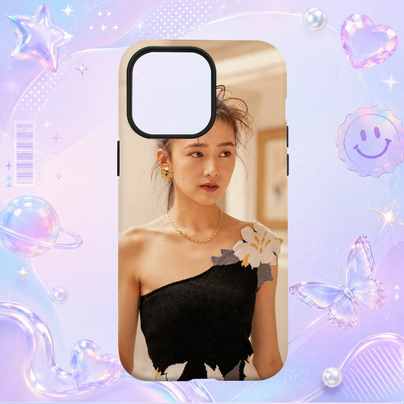 昭和日本偶像工藤静香Shizuka Kudo黑色单肩礼服写真适用于苹果三星华为小米手机壳防摔保护套镜头全包
