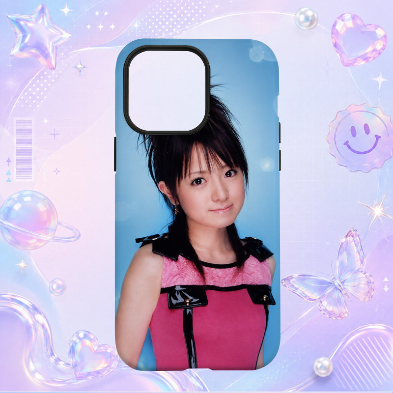 绀野朝美粉黑舞台服短发清新人像适用于苹果三星华为小米手机壳防摔保护套镜头全包