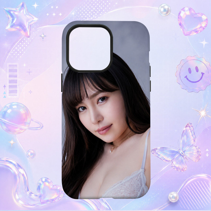 日系短发女性白色吊带清新人像适用于苹果三星华为小米手机壳防摔保护套镜头全包