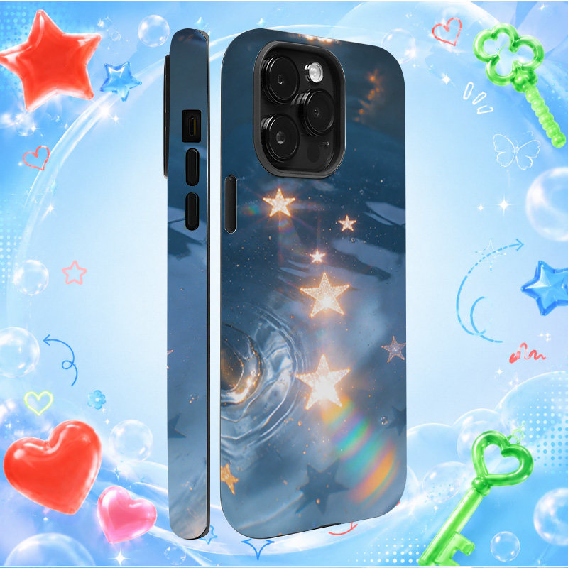 韩国女团f(x)郑秀晶Krystal梦幻蓝色星星高级感苹果手机壳防摔时尚硅胶软壳小众创意潮牌手机壳iPhone保护套