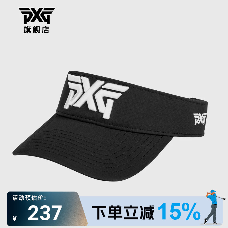 PXG高尔夫男士无顶帽黑白色图片