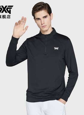 PXG高尔夫服装男士长袖T恤休闲舒适运动Crux Quarter系列秋季上衣