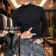 半高领德绒男士 纯色T恤 加厚中领保暖男款 打底衫 秋冬内搭2026新款