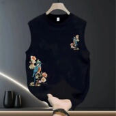 新款 背心百搭潮流 印花男女青年圆领纯棉无袖 夏季 宽松休闲国潮个性