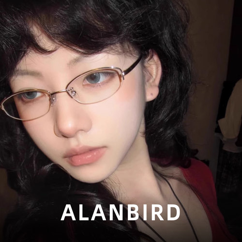 日系超轻半框眼镜可配近视度数女