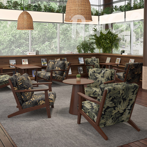 中古风咖啡厅桌椅组合