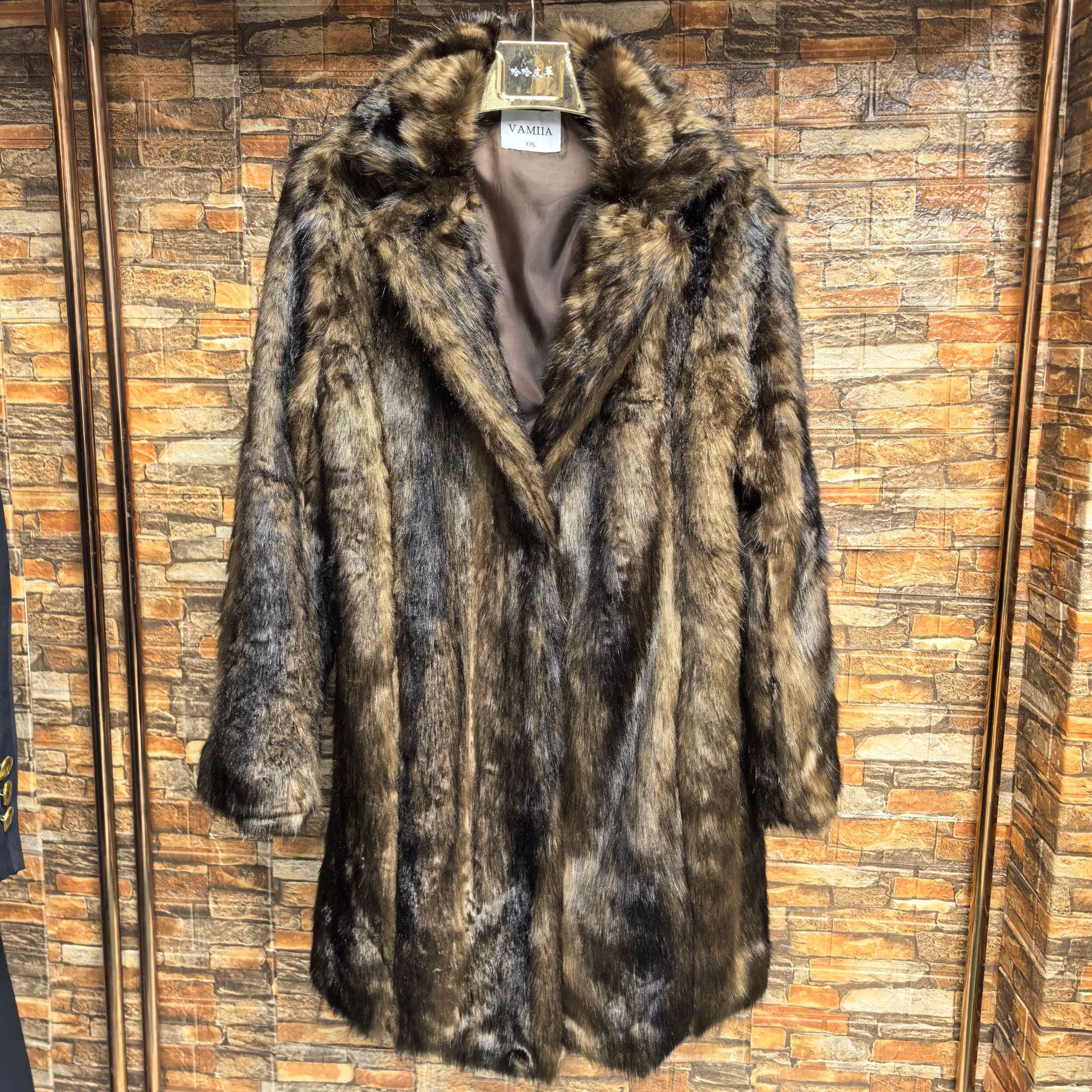 7斤重秋冬新款男士仿皮草外套