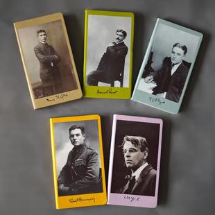 作家笔记本手账本附赠明信片卡夫卡海明威叶芝普鲁斯特菲茨杰拉德