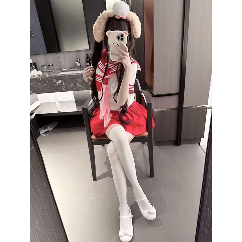 日萌系jk制服三本水手服可爱软妹少萝甜妹蓝色款少女学院风套装女