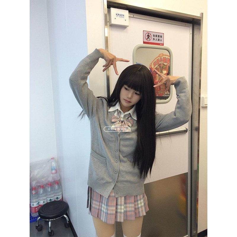 樱奈春时/日系学院风制服穿搭浅灰开衫外套基础百搭衬衫软妹套装,女装/女士精品,时尚套装,淘宝优惠券,粉丝福利购,淘宝优惠卷