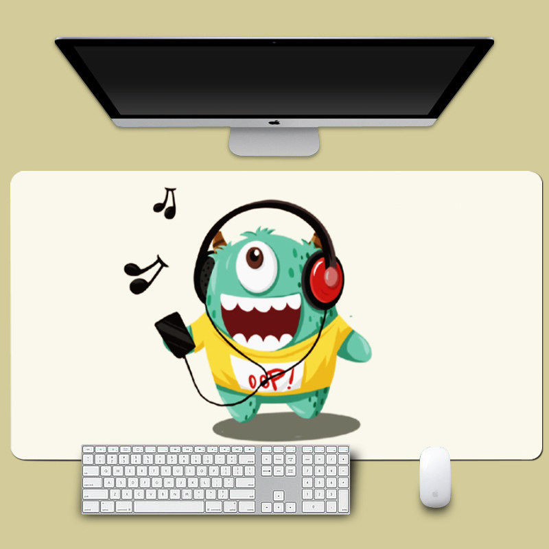 超大号创意鼠标垫卡通小怪兽女生办公电脑学习软垫护腕垫游戏键盘