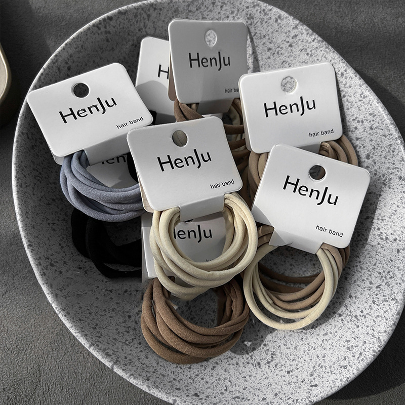 纯色布艺弹力耐用发圈六
