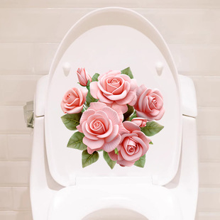 饰墙贴纸防水小 改造浴室大白墙面遮丑装 新款 马桶贴画自粘租房软装