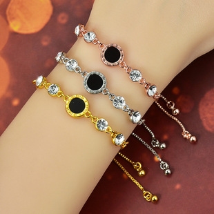 罗马数字时尚手饰活动手链几何圆流苏饰品跨境搭配手表配饰手镯