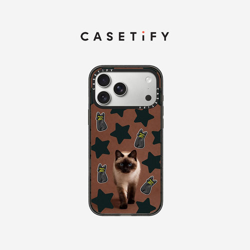 CASETiFY 萌宠系列 暹罗猫步 适用于苹果iPhone17ProMax/17Pro/16ProMax/16Pro手机壳