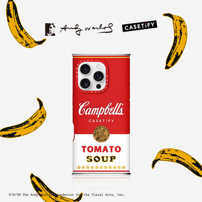 Andy Warhol x CASETiFY 联名 Campbell罐头 适用于iPhone16ProMax/16Pro/15ProMax手机壳