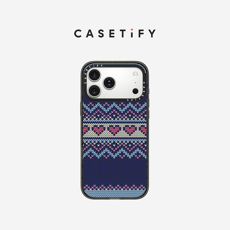 CASETiFY 蓝氏费尔岛风毛衣条纹 适用于苹果iPhone17ProMax/17Pro/Air/16ProMax/16Pro/15Pro手机壳