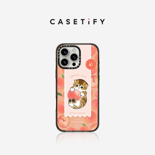 CASETiFY Mofusand联名 桃子果酱猫咪 适用于iPhone16ProMax/16Pro/15ProMax/14ProMax手机壳