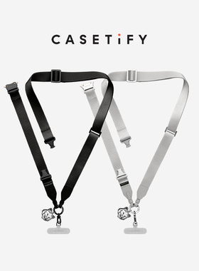 Maison Kitsuné x CASETiFY 联名 小狐狸2合1手机背带 狐狸头金属吊饰 适用于iPhone全系列手机配件背带挂绳