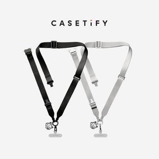 Maison Kitsuné x CASETiFY 联名 小狐狸2合1手机背带 狐狸头金属吊饰 适用于iPhone全系列手机配件背带挂绳