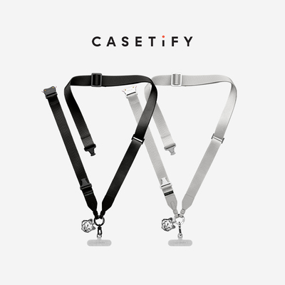 Maison Kitsuné x CASETiFY 联名 小狐狸2合1手机背带 狐狸头金属吊饰 适用于iPhone全系列手机配件背带挂绳