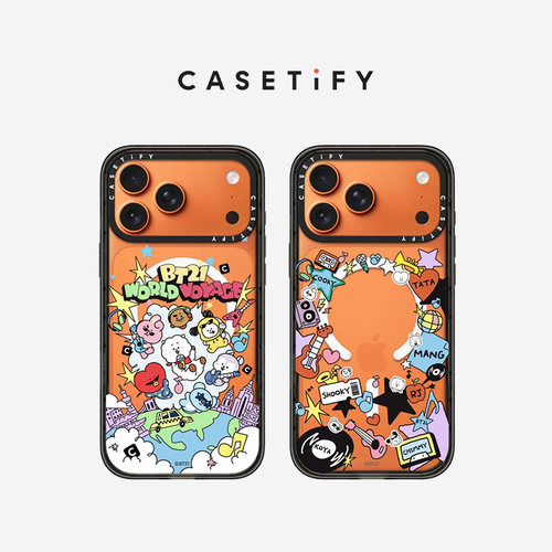 BT21 X CASETiFY 联名 贴纸/边框印花 适用于苹果iPhone17ProMax/17Pro手机壳