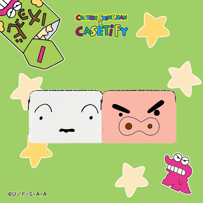 蜡笔小新 x CASETiFY 联名系列  笔记本电脑保护套 小白/不理不理左卫门 手提电脑笔记本保护套内胆包