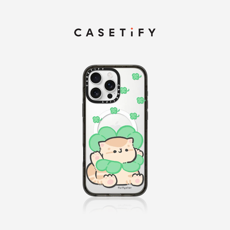 CASETiFY 毛绒绒星人系列 三叶草Bobo 适用于iPhone16ProMax/16Pro/15ProMax/15Pro情侣款手机壳