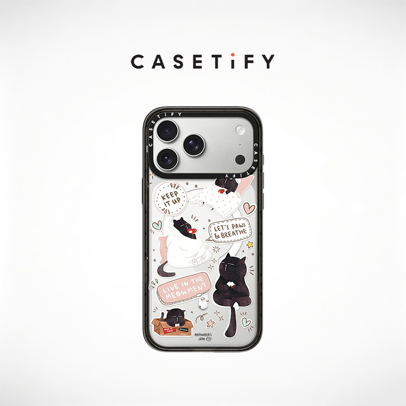 CASETiFY小黑猫贴纸手机壳图片