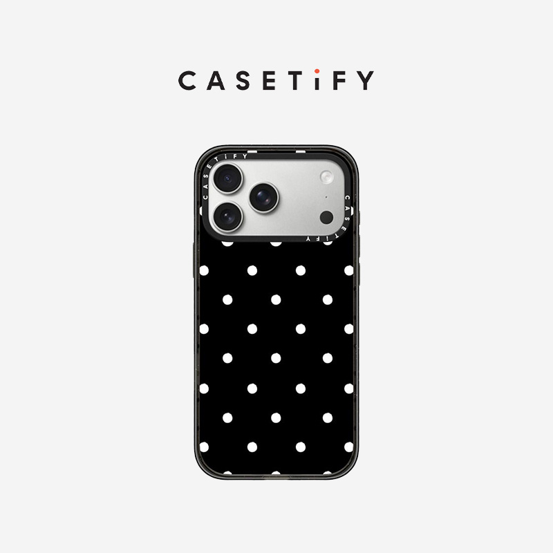 CASETiFY 经典波点 适用于苹果iPhone17ProMax/17Pro/Air/16ProMax/16Pro黑色手机壳