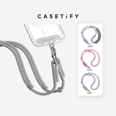 CASETiFY 织绳手机背带套组 冷灰/柔雾紫/蜜萝紫/藤蔓绿适用于iPhone全系列 手机配件背带挂绳