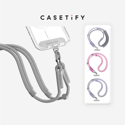 CASETiFY 织绳手机背带套组 冷灰/柔雾紫/蜜萝紫/藤蔓绿适用于iPhone全系列 手机配件背带挂绳