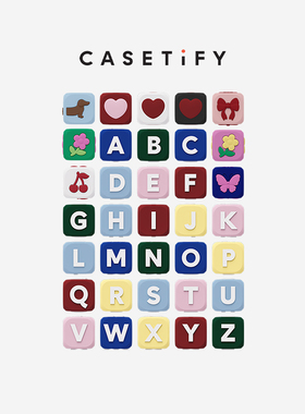 CASETiFY 硅胶串珠 爱心/蝴蝶结/小狗/字母 可DIY手机背带挂绳/腕带适用于iPhone全系列手机配件背带挂绳配件
