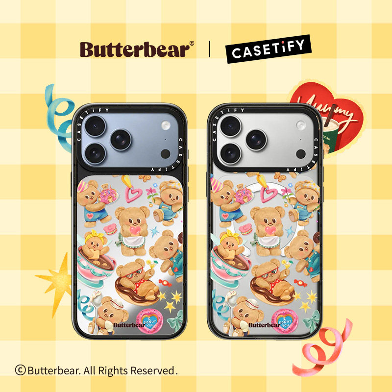 黄油小熊 x CASETiFY 联名 黄油小熊贴纸 适用于苹果iPhone18ProMax/18Pro/17ProMax/17Pro/16ProMax手机壳图片